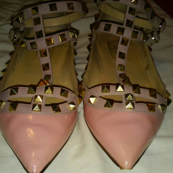 Valentino leather t-strap ballerina flats - Picture 2 of 4