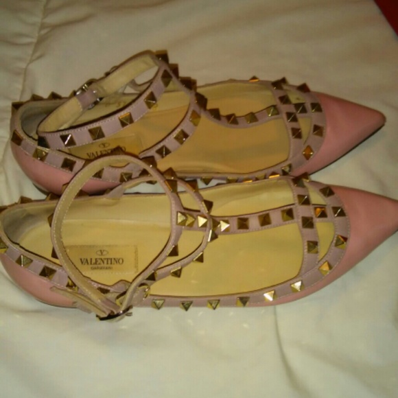 Valentino leather t-strap ballerina flats - Picture 3 of 4