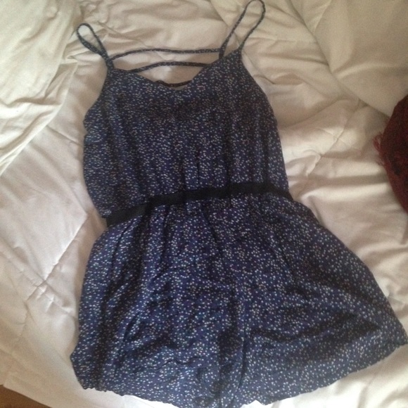 Blue Floral Romper