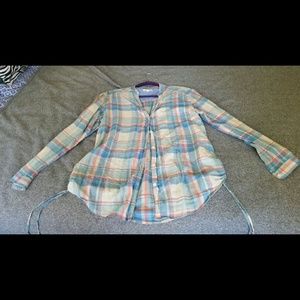 Plaid button down shirt!