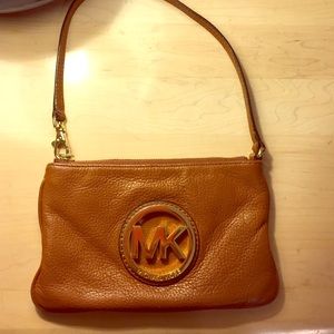 Michael Kors wristlet! Beautiful cognac color!