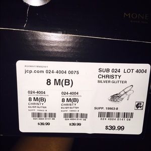 Silver glitter shoes