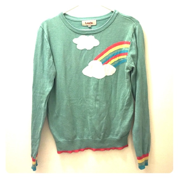 Fun and Quirky Rainbow Cloud Sweater