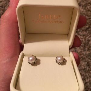 Pandora pearl earrings
