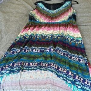 Hi-low knit dress