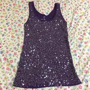 Purple Sequin Tank