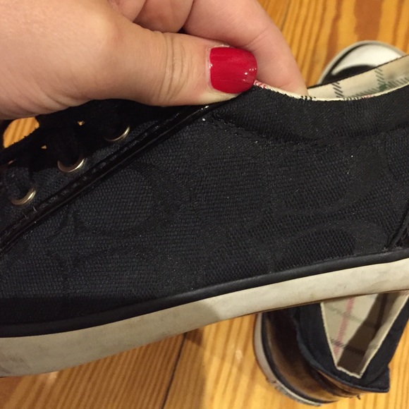 Black and white coach sneakers - Picture 3 of 4