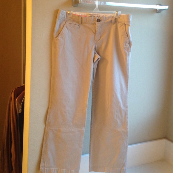 Khaki boot cut pants
