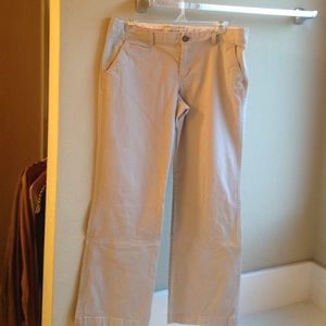 Khaki boot cut pants