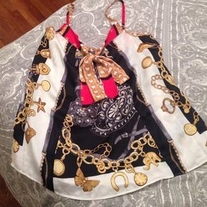 Express scarf print tank top