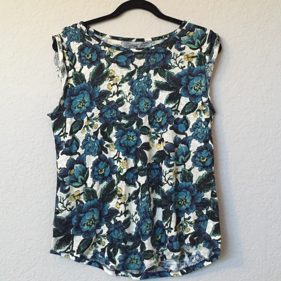 Loft linen floral top