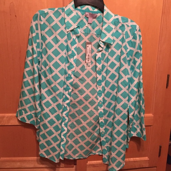 Turquoise button down - Picture 1 of 1