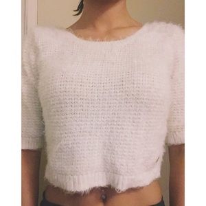 Fuzzy crop top