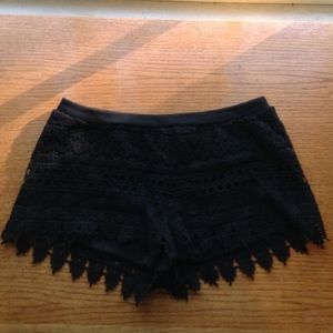 Black boho shorts