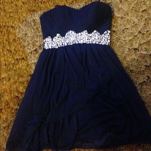 dark navy blue homecoming dress