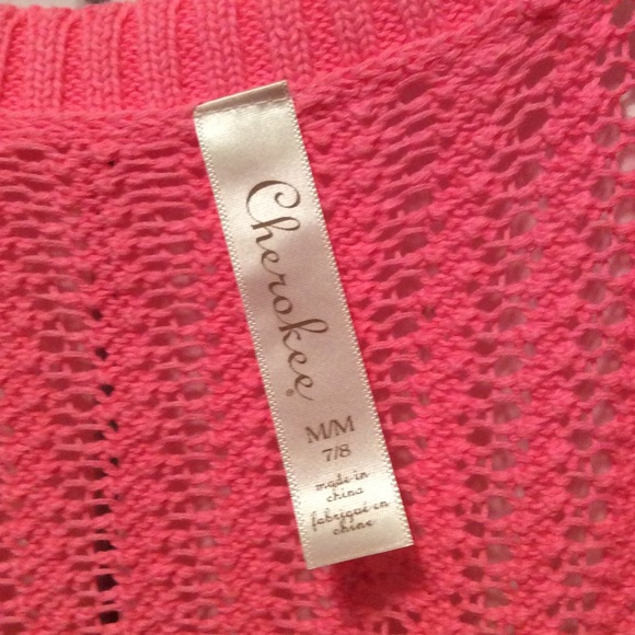 Neon pink children's sweater cover up - Picture 2 of 2