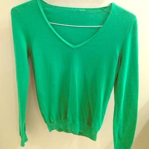 Green V-Neck Sweater
