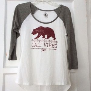 Volcom Cali Vibes Raglan Baseball 3/4 Sleeve