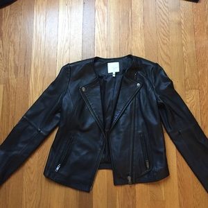 Joie moto black leather jacket, size M