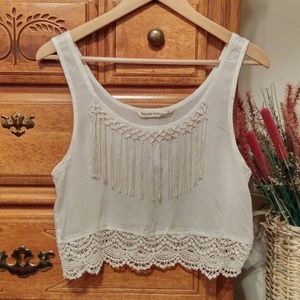 Hippie Laundry Lacey Fringe Tank Top