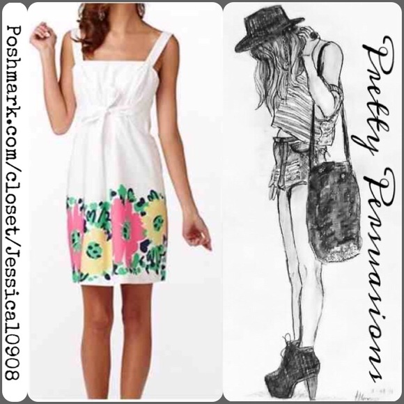 SOLD❤️NWT Lilly Pulitzer White Floral Print Dress - Picture 2 of 5