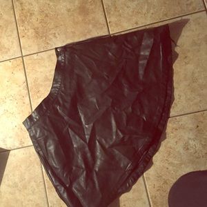 Black Faux Leather Skirt