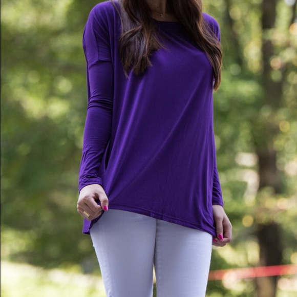 Eggplant Piko Longsleeve top