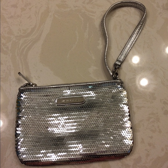 MK sequin wristlet