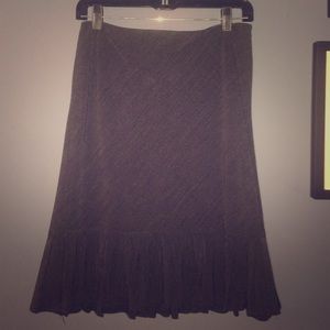 Pin stripped, Pencil Skirt with fluted hem.