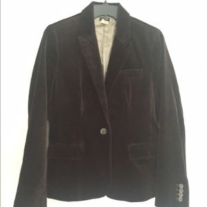 Brown Velvet-like Blazer
