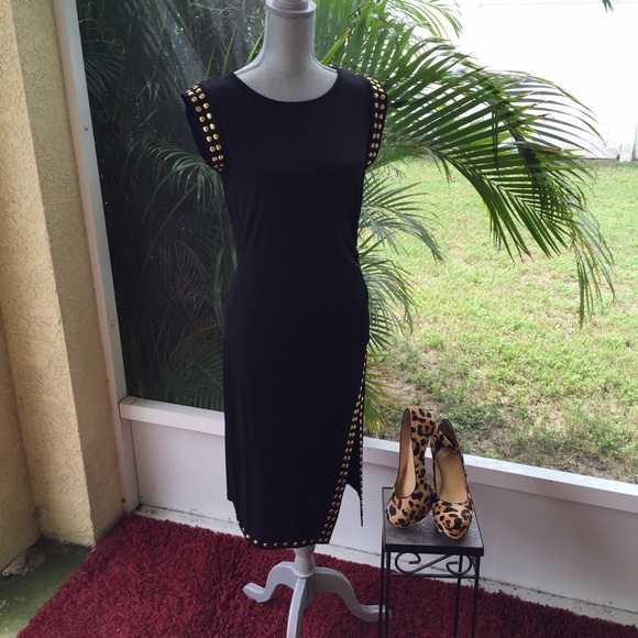 NWT Michael Kors Split Studded Dress - Picture 2 of 3