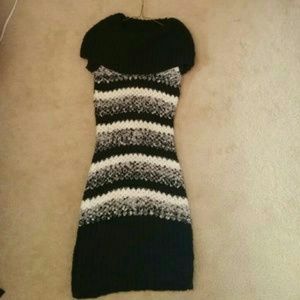 Comfy fold down sweater dress