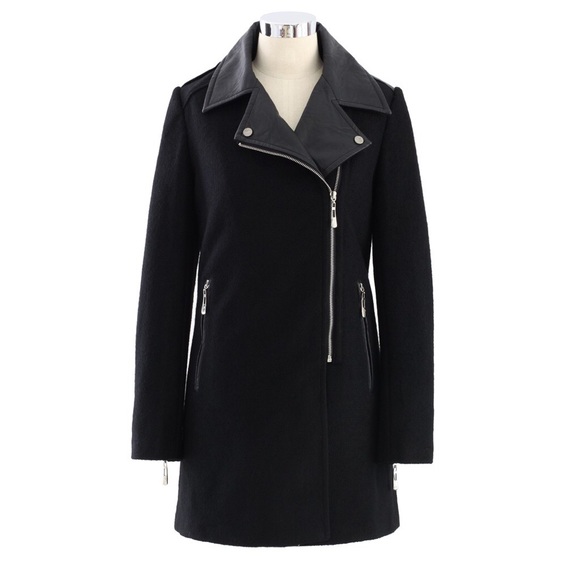 [SOLD] Jacket w/ Faux Leather Contrast - Picture 4 of 4