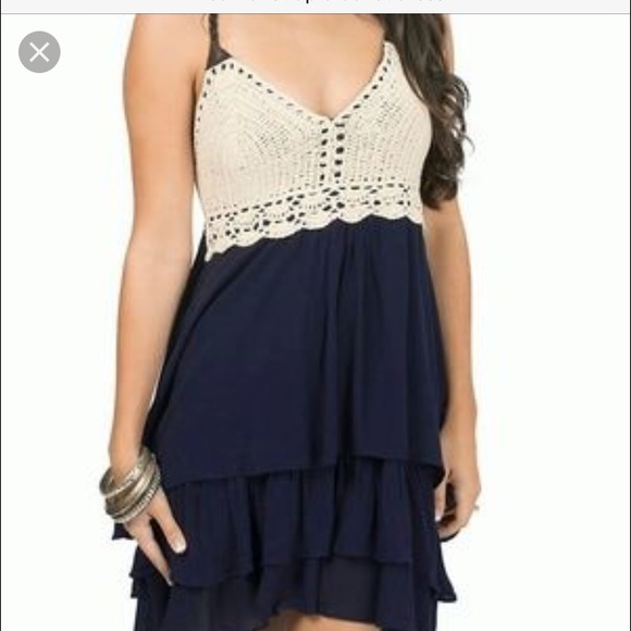Leather strap halter dress