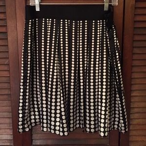 WHBM black & white polka dot skirt