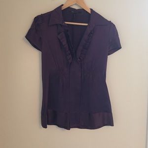 Short sleeve silk top