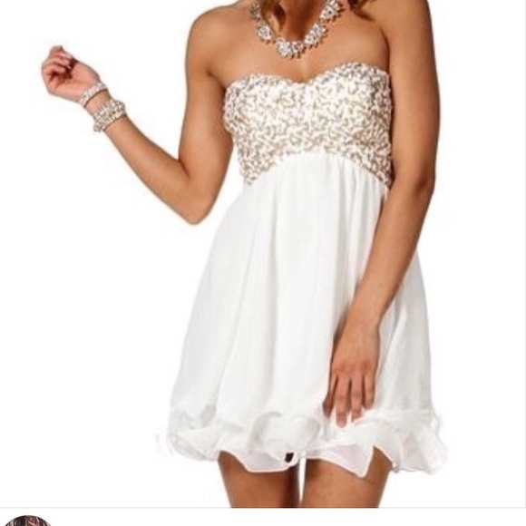 Strapless Sequin Dress