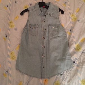 NWOT H&M Denim Button Down Tank