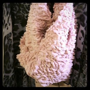 Betsy Johnson infinity scarf, super soft pale pink
