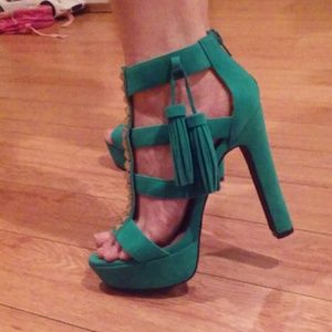Emarld Green Gladiator heels
