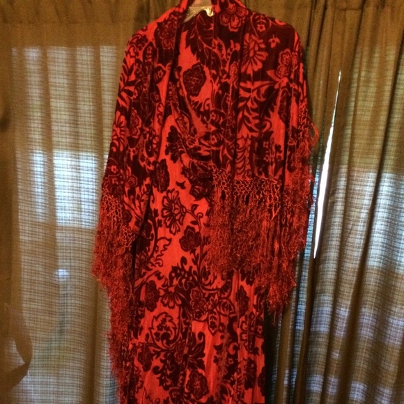 Wine Red Velvet Dress.