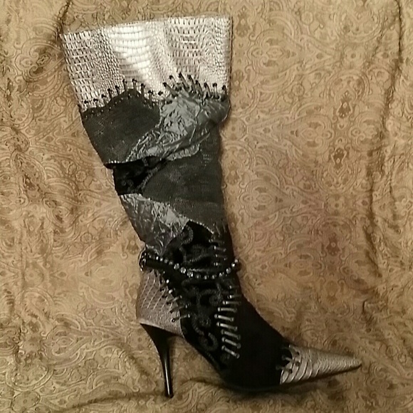 High heel dress boots