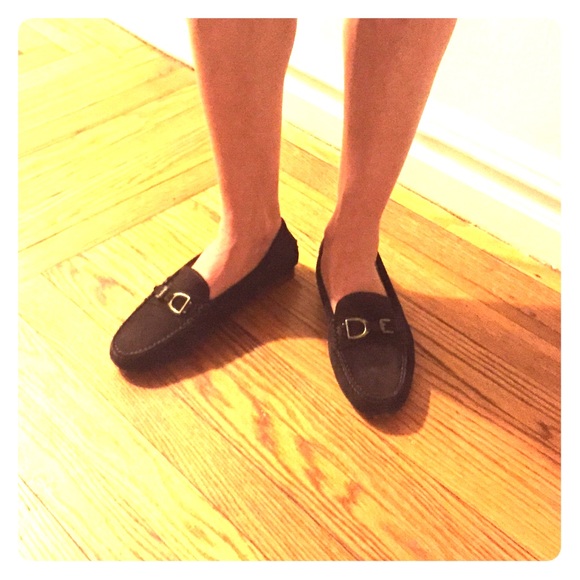 Ralph Lauren Espresso Calf Suede Loafers orig $495