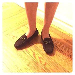 Ralph Lauren Espresso Calf Suede Loafers orig $495