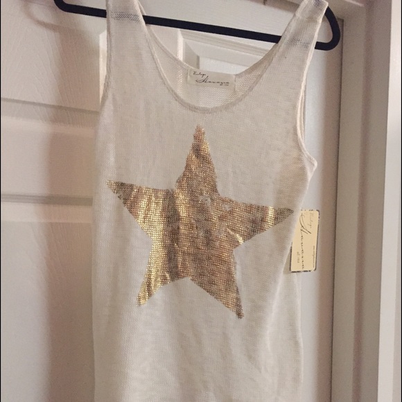 Ivory knit Vintage Havana tank