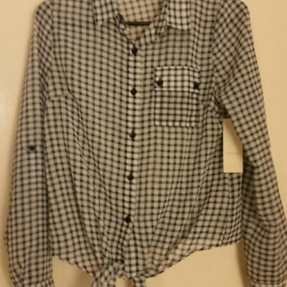 Shear navy blue gingham