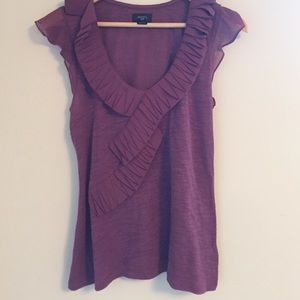 Ruffled violet tank top