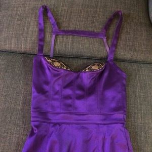 Satin purple dress