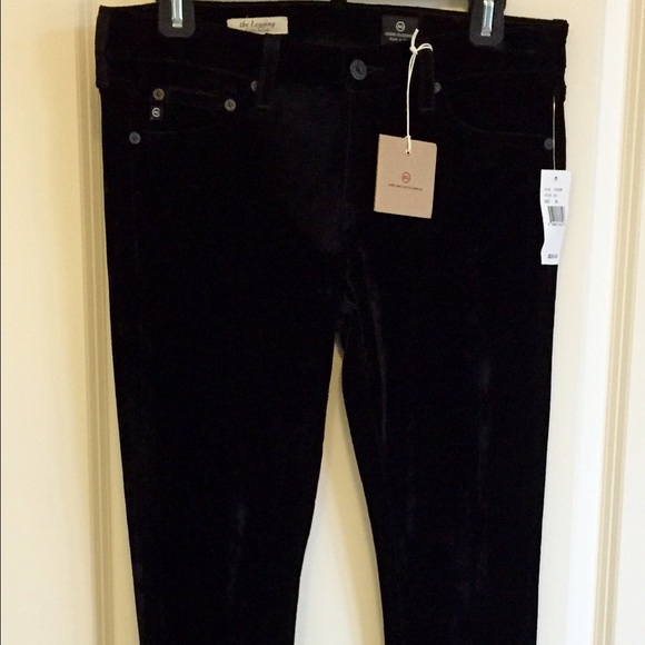 AG Adriano Goldschmied Denim - NWT AG Black Velvet Leggings
