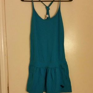 Blue racerback romper